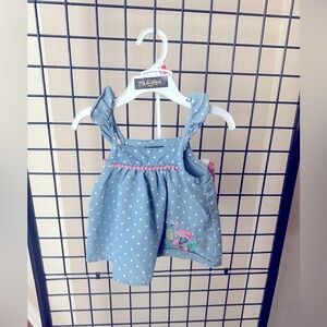 Brand new jean tank top with matching shorts for baby girl